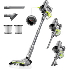 Cordless Vacuum Cleaner KCV01, 26KPA 250W Hoover Cordless, 40 Mins Runtime Removable Battery, Lightweight Self-standing Stick Vacuum