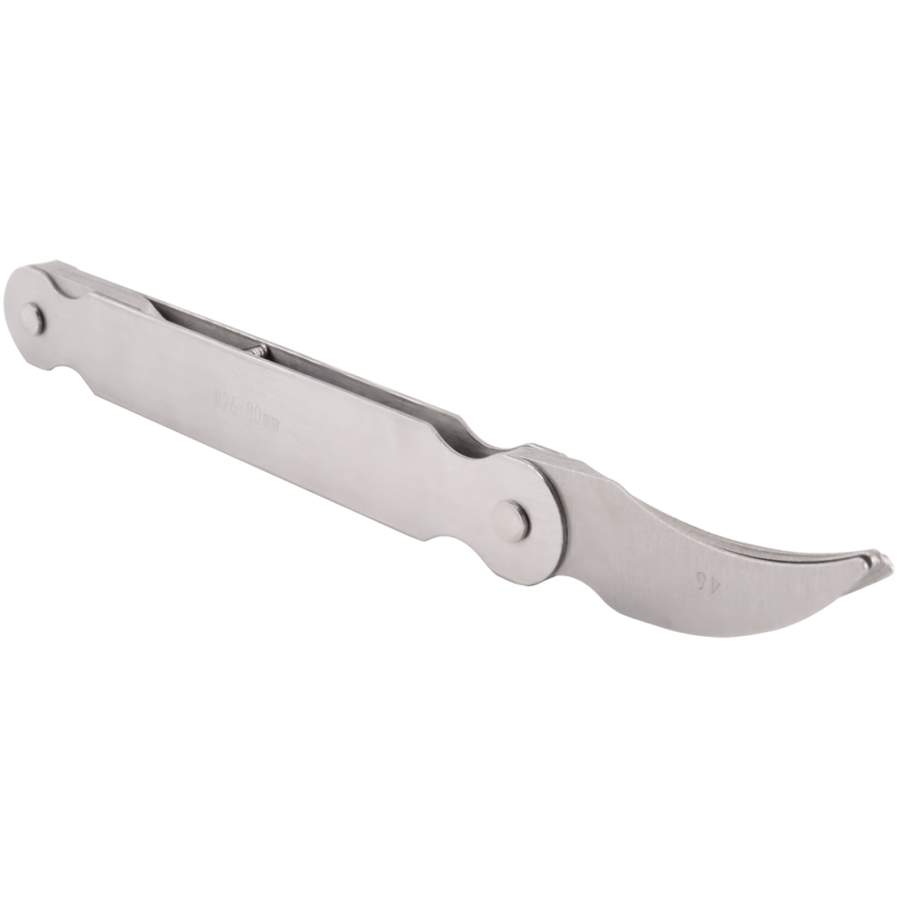 6 Pcs Stainless Steel Radius Gauge With Feeler Set Arc Fillet And 0.04-0.88Mm Space Measure Tool 4851820441544