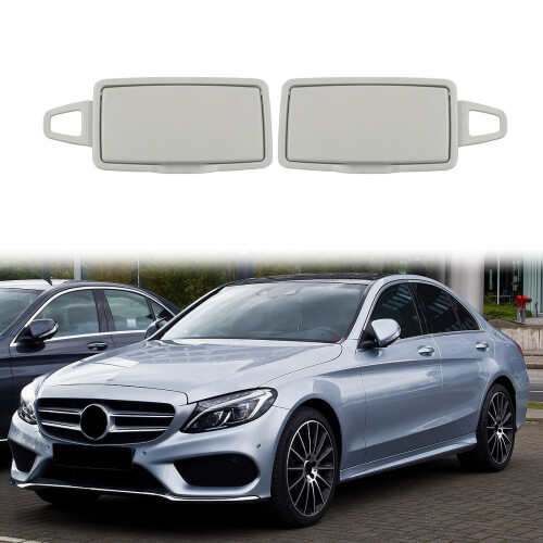 Capa de reposição para espelho retrovisor dianteiro esquerdo e esquerdo para Classe C GLC W205 W253 cinza 2