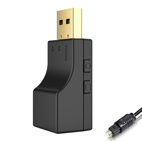 Bluetooth Transmitter + SPDIF 2 in 1 5.0 Audio Low Lantency Optical Wireless Adapter for Switch