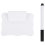 Set da 32 pezzi con etichette per cestini, clip e penne, include porta etichette con clip da cucina e 2 gessetti (bianco) 10