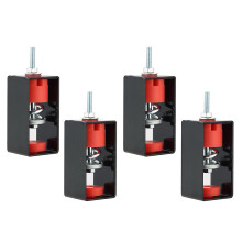Pacote com 4 suportes de amortecimento de vibração de teto, isolador de mola para estúdio de teatro à prova de som e choque
