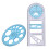 2 Pcs Multifunctional Geometric Ruler Plastic Circle Drawing Tool Drafting Templates Clear Graphic Design Tools 8