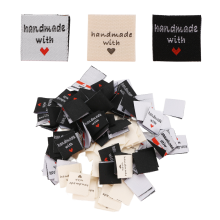 150 Pcs Handmade Sew-on Woven Clothing Labels Sewing Crafting Fabric Tags for Clothes Dolls Hats Shoes Crafts DIY