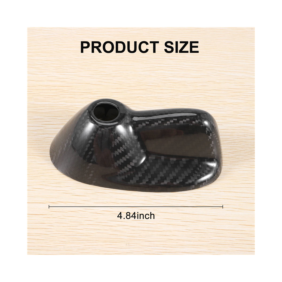 Torribaly Black Carbon Fiber Car Roof Fin Antenna Decal Aerials Decoration Cover For R55 R56(Black)