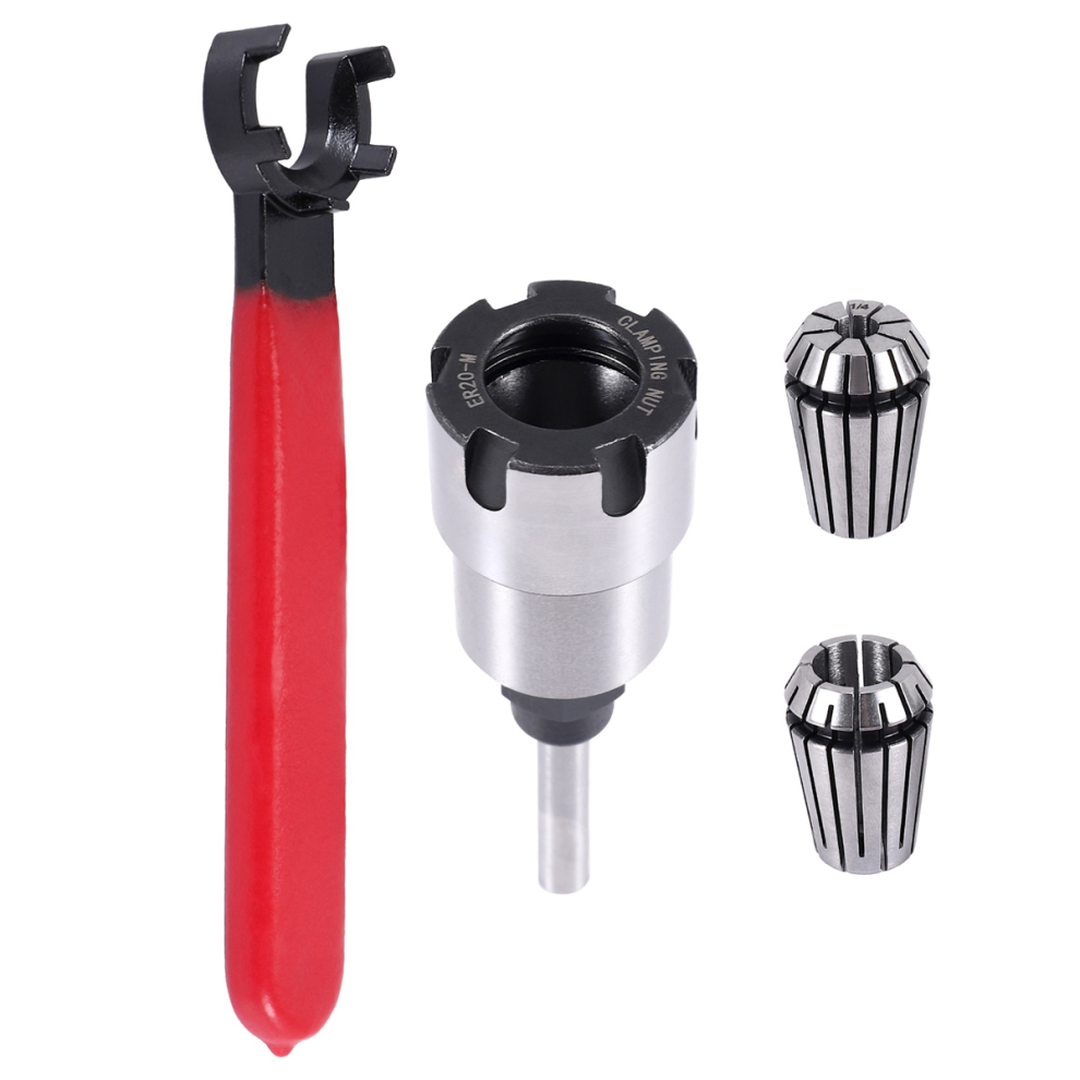 Shank Router Bit Colle Collet Extension Chuck Converter Adapter,Convert 1/2,1/4-Inch With Er20 Spring 4851820457576