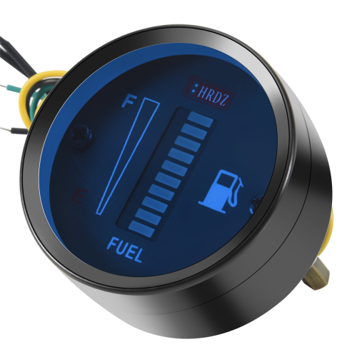 Medidor de nível de combustível universal para carro e motocicleta, 24 V, 2 polegadas, 52 mm, luz LED, tanque, barco, caminhão, RV 1