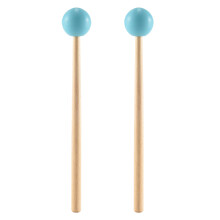 2Pcs Soft Rubber Sticks Wood Handle Bell Mallets for Glockenspiel Xylophone Music Instruments Parts Green