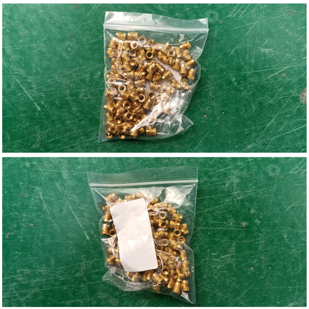 100Pcs M3 Thread Knurled Brass Threaded Heat Set Resistant Insert Embedment Nut For 3D Printer 4851820478274