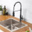 Living And Home Kitchen Swivel Pulldown Faucet with Spring Spout 1