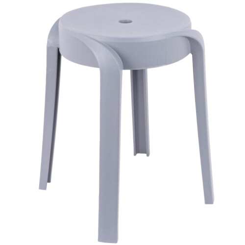 Simply Plastic Stool perfect for ur breakfast bar or dining table-Grey