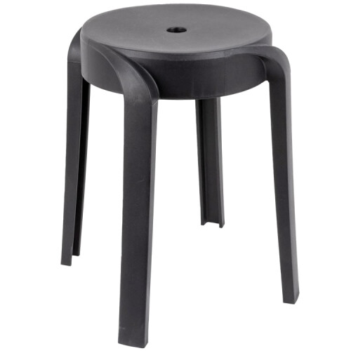 New Simply Plastic Stool Ideal as an extra seating option. - Black 1