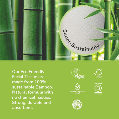 The Cheeky Panda The Cheeky Panda Bamboo Facial Tissues 12 Cube Tissue Boxes Soft Face Tissues Plastic Free Tissues Box Multipack 1