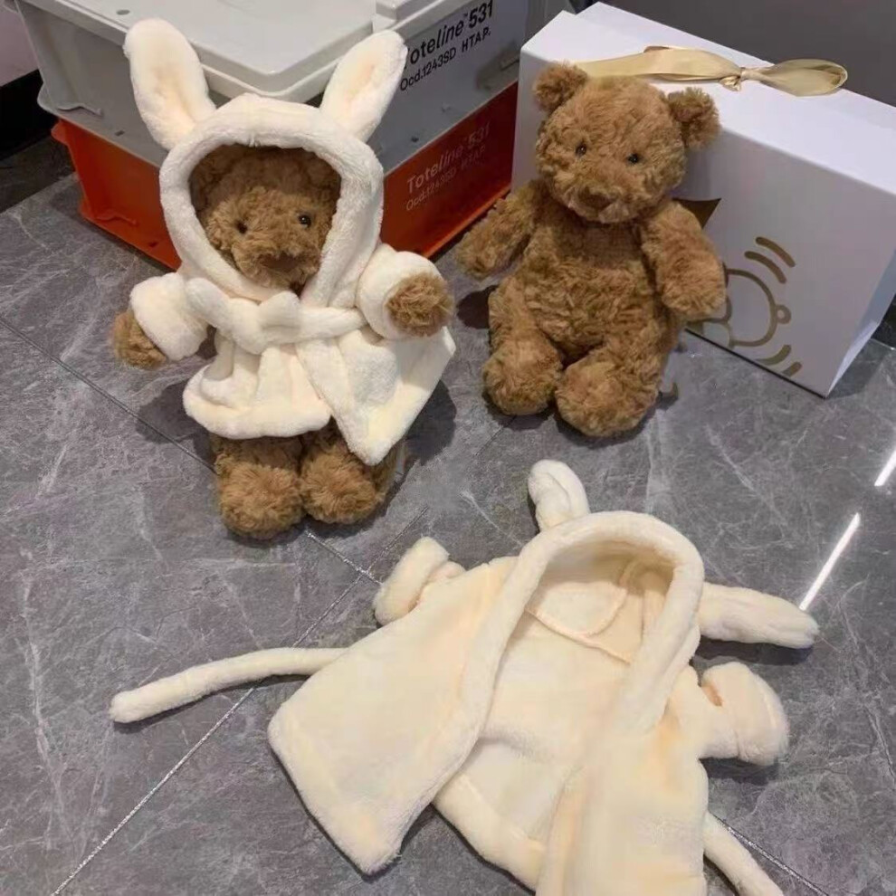 Stuffed Animal toy Bartholomew Bear Bathrobe MEDIUM - H26 X W12 CM