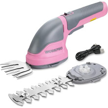 WORKPRO 2 IN 1 Cordless Hedge Trimmer and Grass Shear | 3.6V Electric Grass Trimmer with 2000mAh Lithium-ion Battery | Lightweight Hand Held Hedge