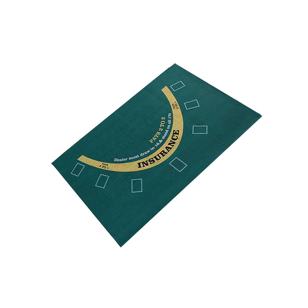 (vert)Tapis de table de poker double face disponible pour le blackjack et le Texas Hold'em, le craps