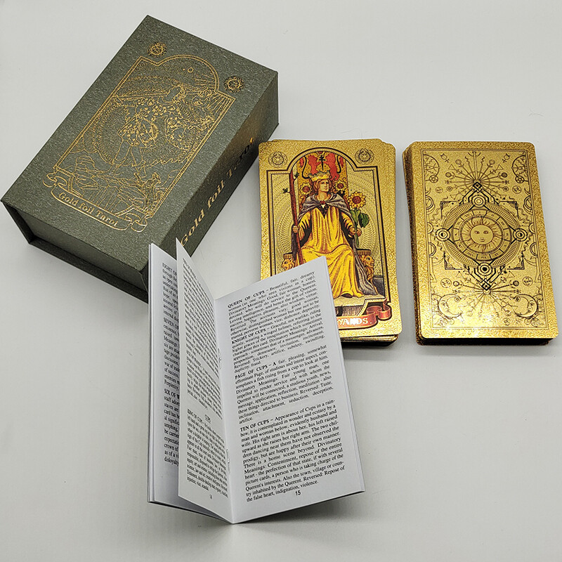 Kaki foncé - 78 cartes de tarot baroque avec guide PDF inspiré du Kaki foncé - 78 cartes de tarot baroque avec guide PDF inspiré du