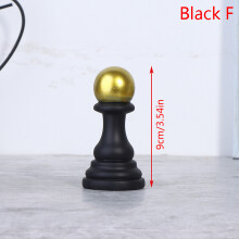 (Musta F)1kpl Hartsishakkinappulat Lautapelit Tarvikkeet Kansainvälinen shakkihahmot Retro Moderni Chessmen