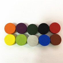 (Colori misti) 50 pezzi Diametro 15*5 mm 10 colori Pezzi di gioco in legno per scacchi colorati per