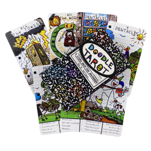 (TT321)Doodle Tarotkarten Divination Deck Englische Versionen Edition Oracle Brettspiele Tischspiele 1