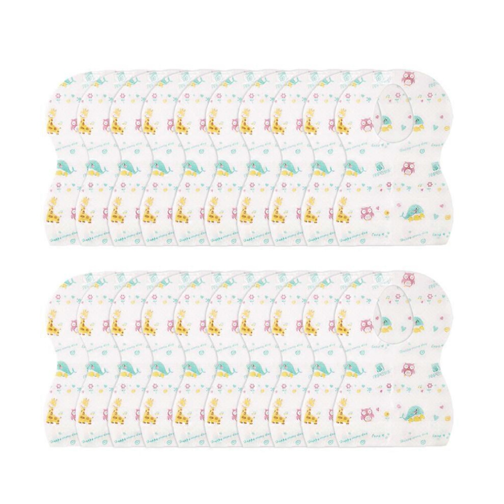 (As show, One size) 20 Pcs Bandana Bib Non Woven Bib Baby Bibs Girls Newborn Toddler Bibs Baby Disposable Bib Baby Shower Registry