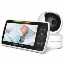 5-Zoll-HD-Babyphone, Video-Babyphone, UK-Stecker
