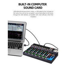 AF7 Mixer Analog Mixer Zusammengeführt Digitale Soundkarte EU Stecker