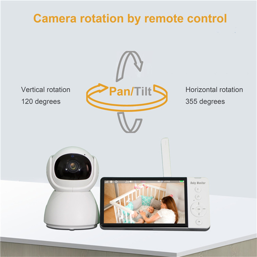 Babyphone vidéo avec écran 10 pouces et caméra zoom pour maison connectée, prise UE