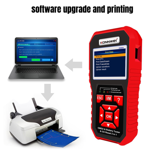 KW890 Oil Reset Battery Tester OBD2 Diagnostic Scanner Tool 1