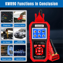 KW890 Oil Reset Battery Tester OBD2 Diagnostic Scanner Tool