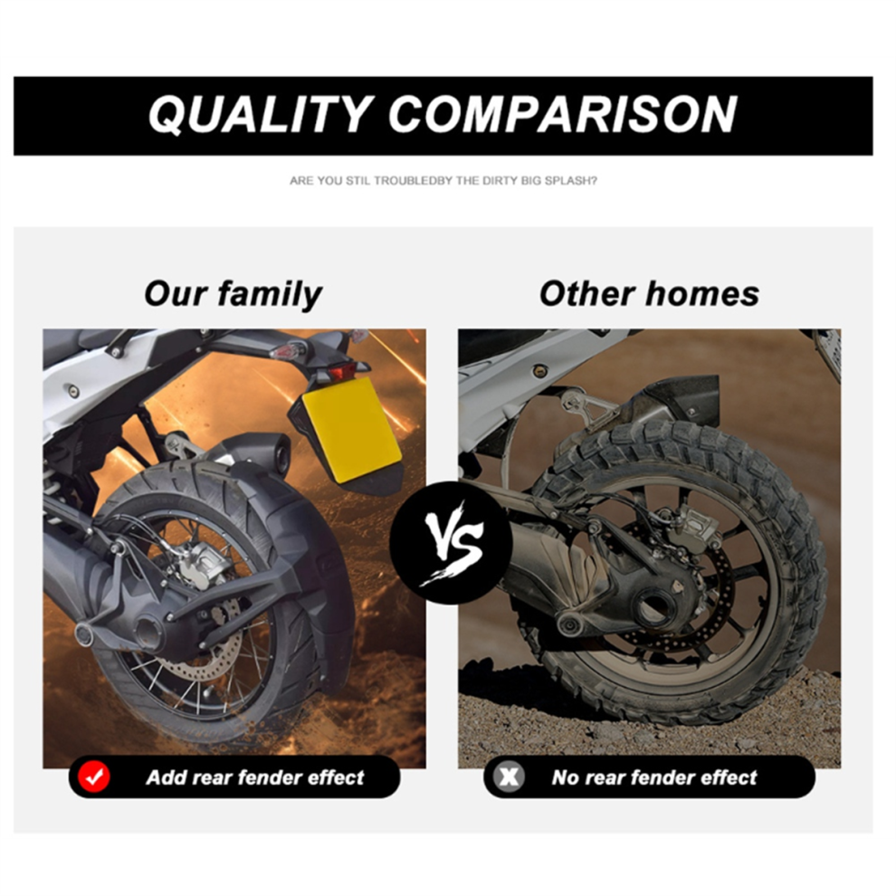 Parafango Posteriore Per Ruota Posteriore Moto, Edizione Estesa Per