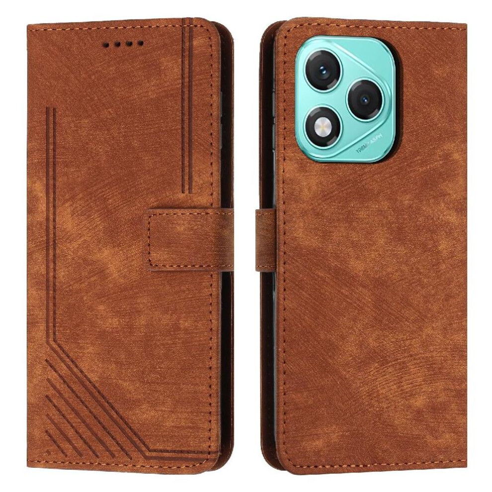 (Brown) Flip Case For Honor 400 Lite Kickstand Wallet Card Insertion Pu Leather Brown 764544214308