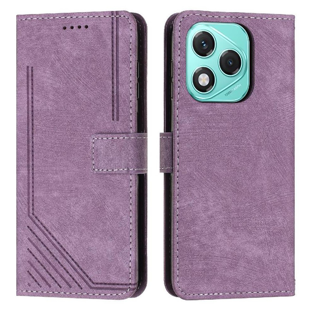 (Purple) Flip Case For Honor 400 Lite Kickstand Wallet Card Insertion Pu Leather Purple 764544214353