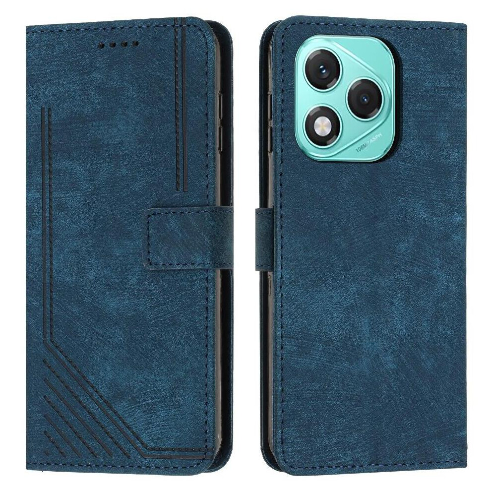 (Blue) Flip Case For Honor 400 Lite Kickstand Wallet Card Insertion Pu Leather Blue 764544214339