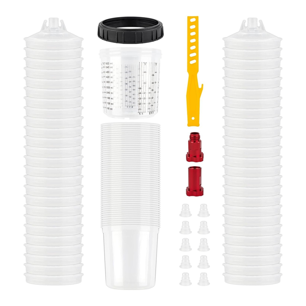 Kit de gobelets de mélange de peinture jetables de 600 ml