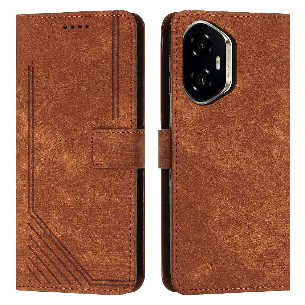 (Brown) Flip Case For Honor 400 Kickstand Wallet Pu Leather Card Insertion Brown 764544214360