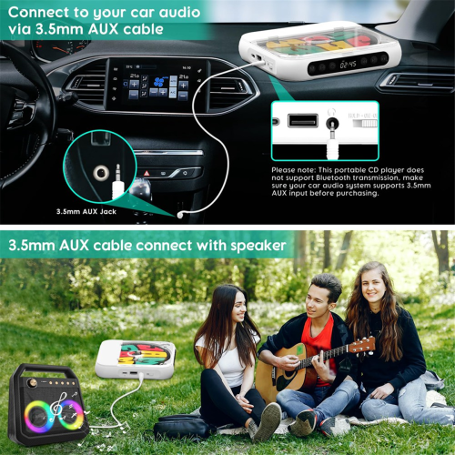 Φορητό CD Player με Bluetooth, Επαναφορτιζόμενο CD Player 2