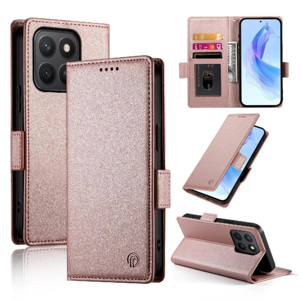 (Pink) Flip Case For Honor X8c Flip Card Slots Daily Use Wallet Business Pink 764544215893