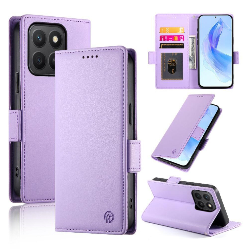 (Purple) Flip Case For Honor X8c Flip Card Slots Daily Use Wallet Business Purple 764544215954