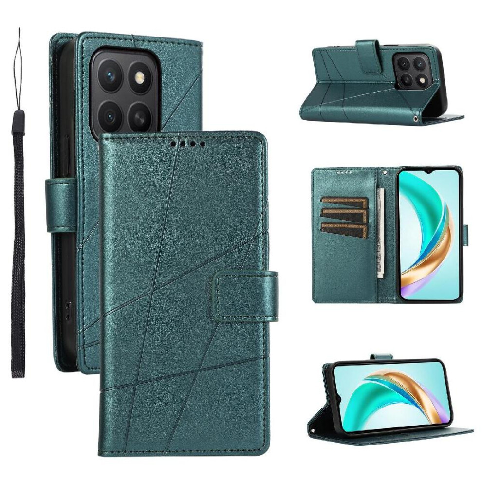 (Green) Case For Honor X8c Three Card Slots Shockproof Shock Absorbing Kickstand Green 764544216012