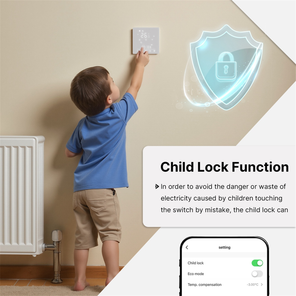 Termostato Tuya Wifi Matter Supporta Il Controllo Tramite App Controllo Vocale B