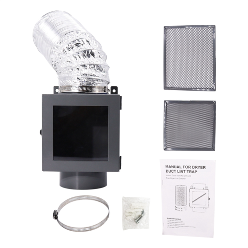 Drogerkanaal pluizenfilter, binnendrogerventilatieset met drogerventilatieslang