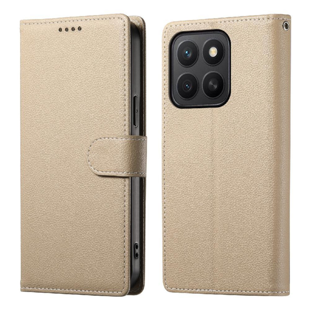 (Khaki ) Case For Honor X8c Daily Use Card Slots Shockproof Magnetic Closure 764544216333