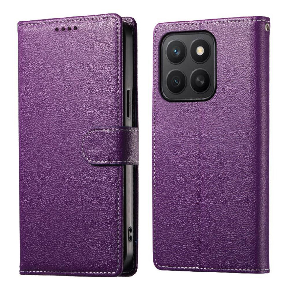 (Purple) Case For Honor X8c Daily Use Card Slots Shockproof Magnetic Closure Purple 764544216326