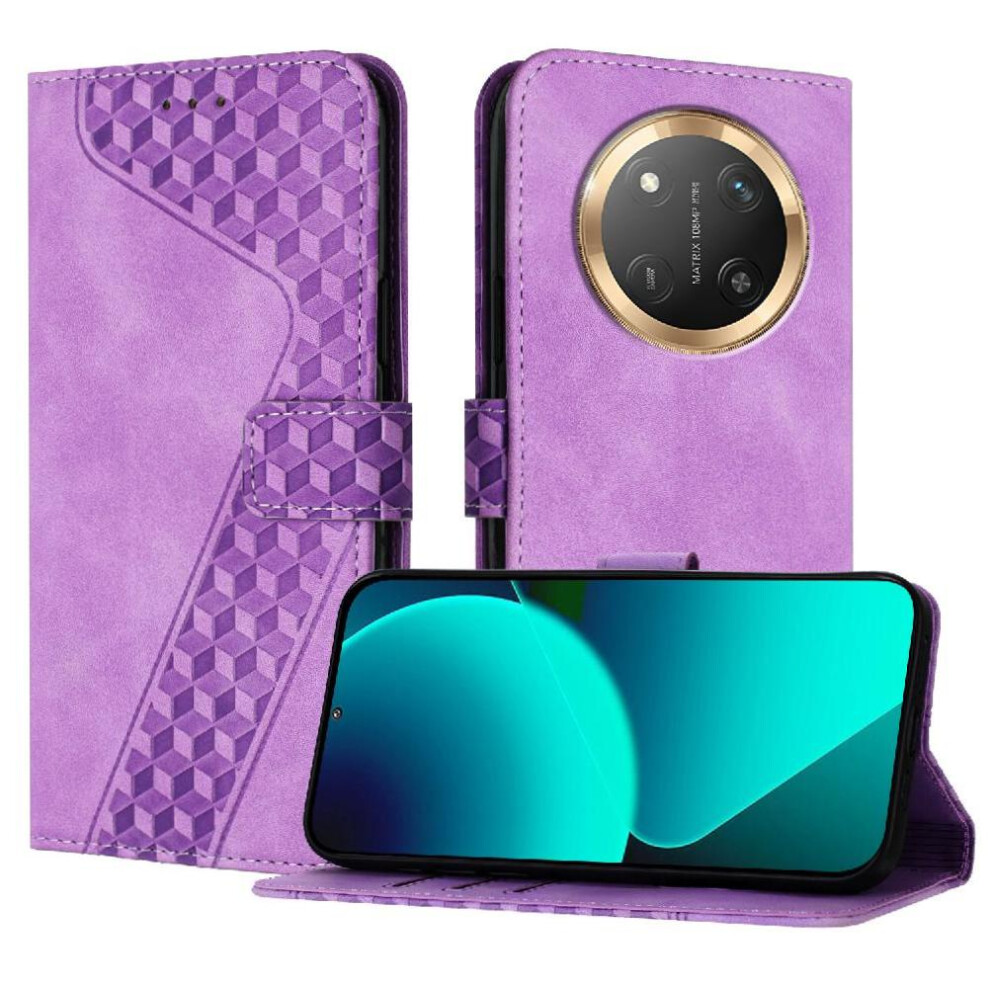 (Purple) Phone Case For Honor X9c Wallet Kickstand Magnetic Flip Folio Card Slots Cover Purple 764544216876