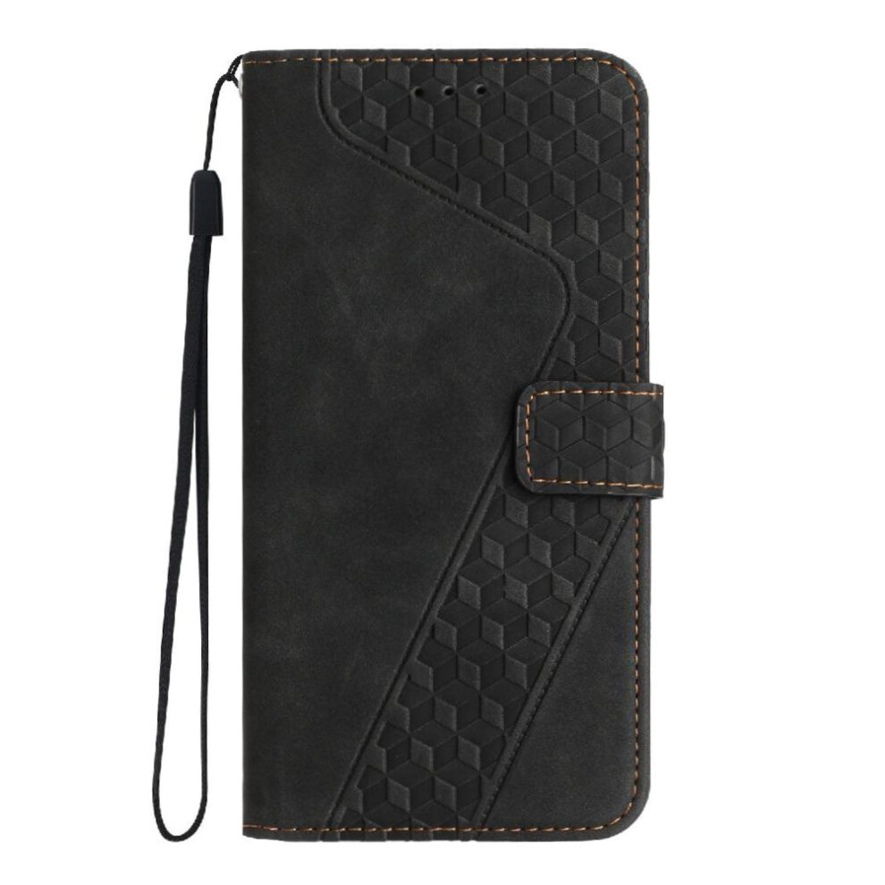 (Black) Phone Case For Honor X8c Magnetic Wallet Flip Folio Kickstand Card Slots Cover Black 764544216913