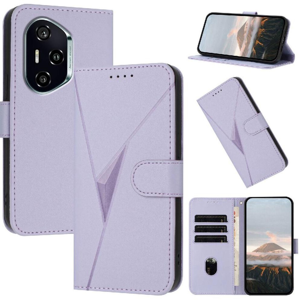 ( Violet) Flip Case For Honor 400 Premium Pu Leather With Kickstand Function With Card Slots Flip Protective Mobile Phone Anti-Fall Light 764544217330