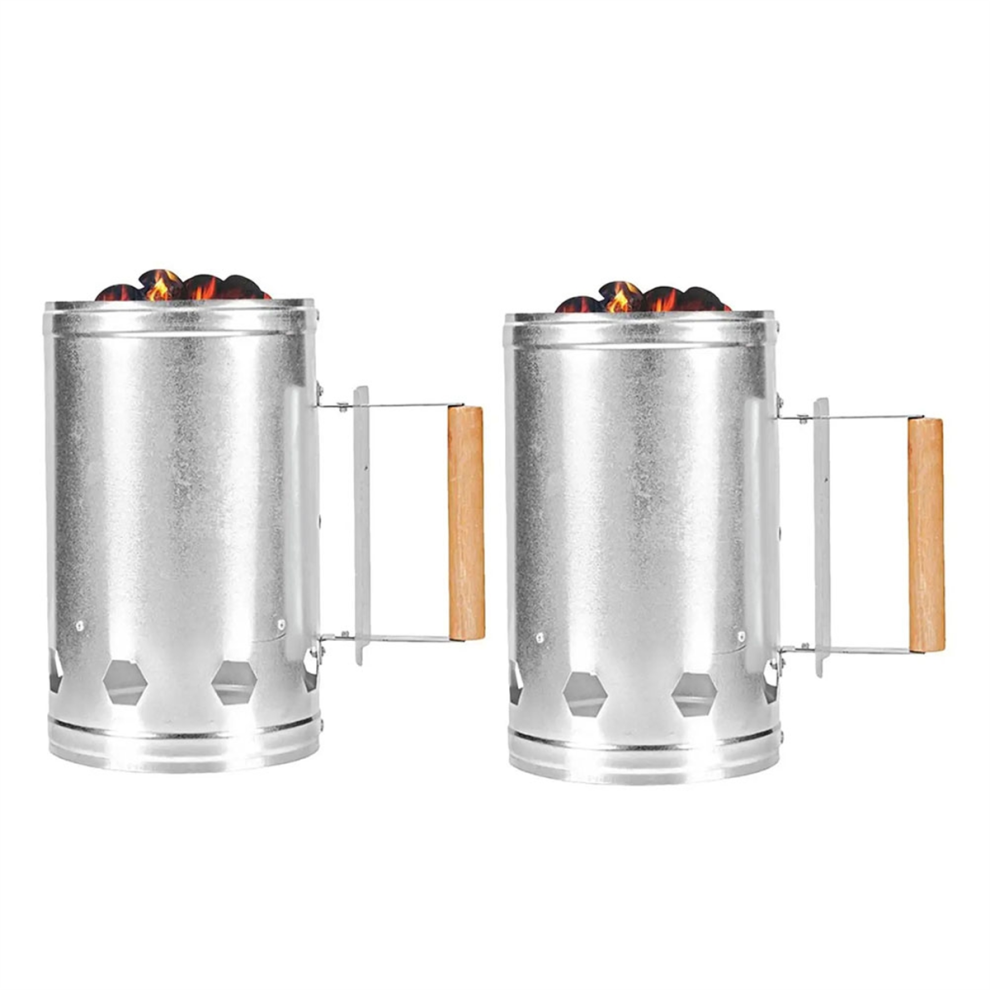 Secchio Per Accensione Rapida In Metallo Con Barile Di Carbone