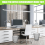 Round Wastepaper Basket, Wire Mesh Desk Metal Trash Can 2