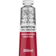 Winsor & Newton Winton Oil Color 200ml (6.75-oz) Tube Cadmium Red Deep Hue